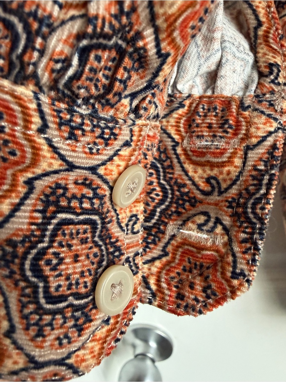 Banana Republic Solari Corduroy Mini Dress in the Beachwood print, size XS. - Picture 4 of 7